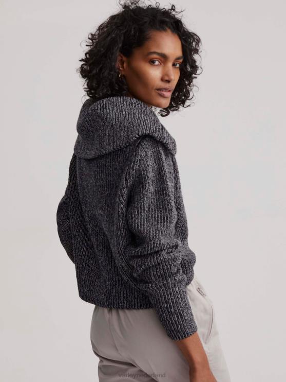 BD04L198 zwart elise pullover met halve rits vrouwen Varley kleding