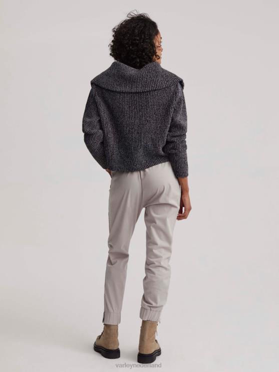 BD04L198 zwart elise pullover met halve rits vrouwen Varley kleding