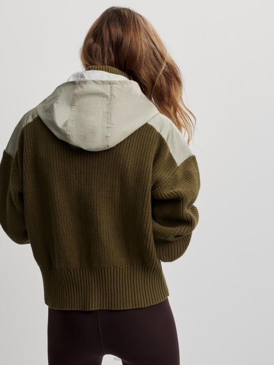 BD04L200 mix van donkere olijven carter pullover met halve rits vrouwen Varley kleding