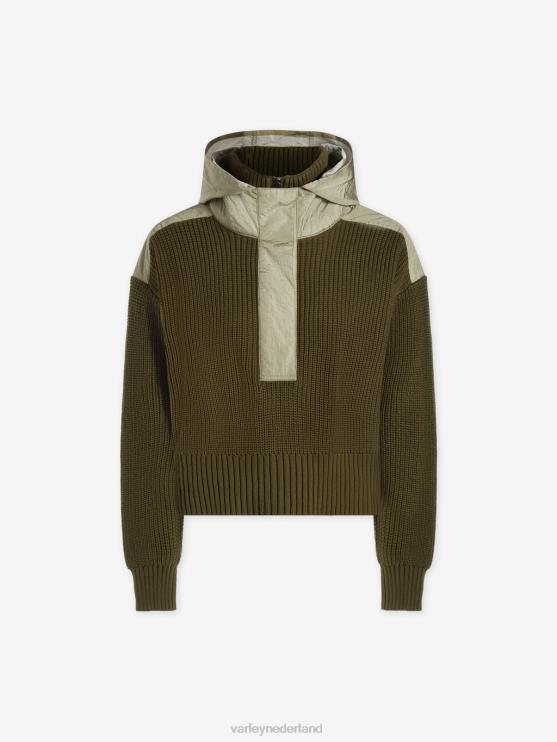 BD04L200 mix van donkere olijven carter pullover met halve rits vrouwen Varley kleding