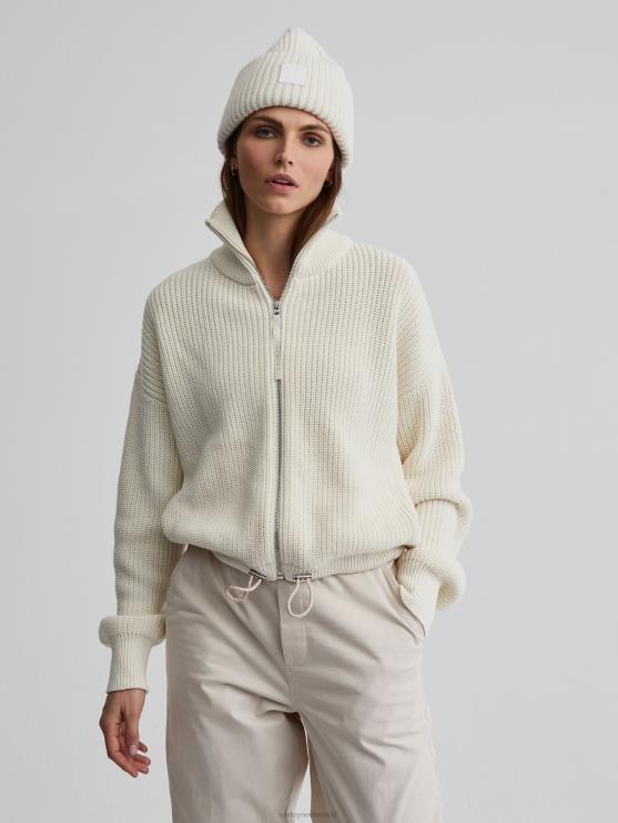 BD04L206 zilverreiger Anderson gebreid met doorlopende ritssluiting vrouwen Varley kleding