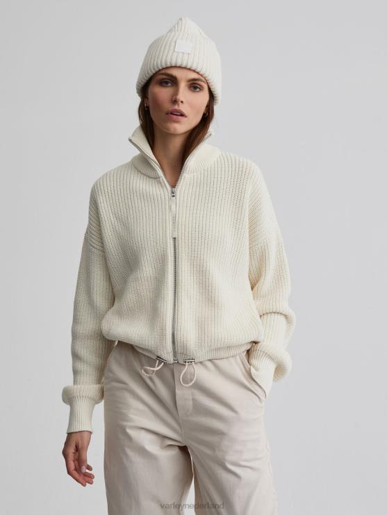 BD04L206 zilverreiger Anderson gebreid met doorlopende ritssluiting vrouwen Varley kleding