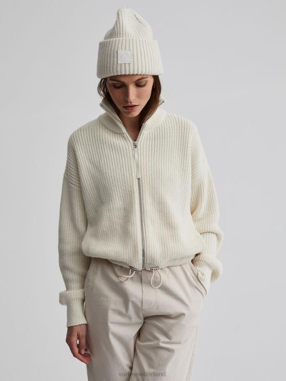BD04L206 zilverreiger Anderson gebreid met doorlopende ritssluiting vrouwen Varley kleding