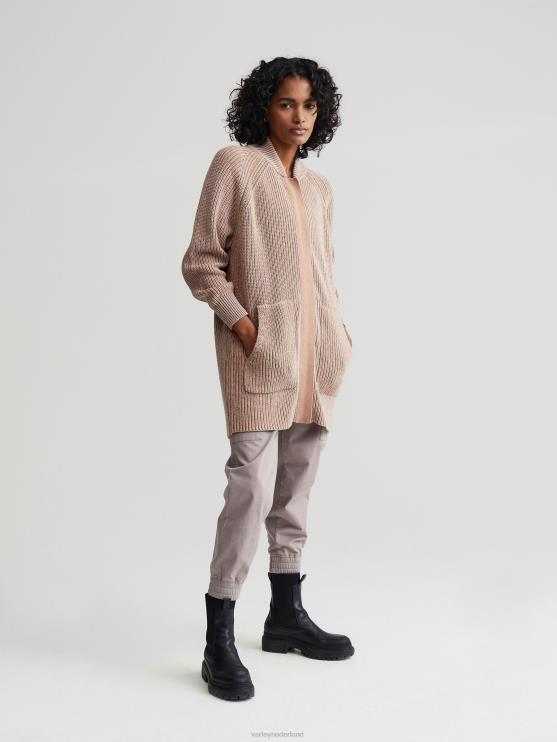 BD04L208 hanenkam/zilverreiger gespikkeld breiwerk Maybelle gebreid jack vrouwen Varley kleding