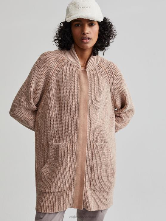BD04L208 hanenkam/zilverreiger gespikkeld breiwerk Maybelle gebreid jack vrouwen Varley kleding