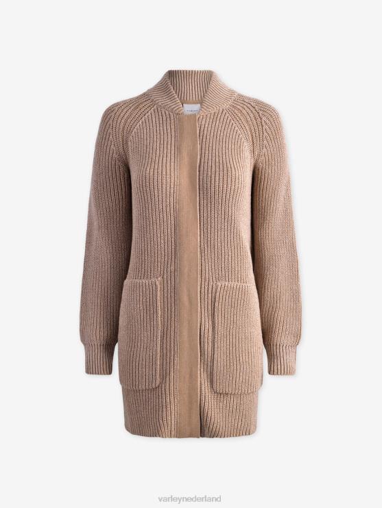 BD04L208 hanenkam/zilverreiger gespikkeld breiwerk Maybelle gebreid jack vrouwen Varley kleding