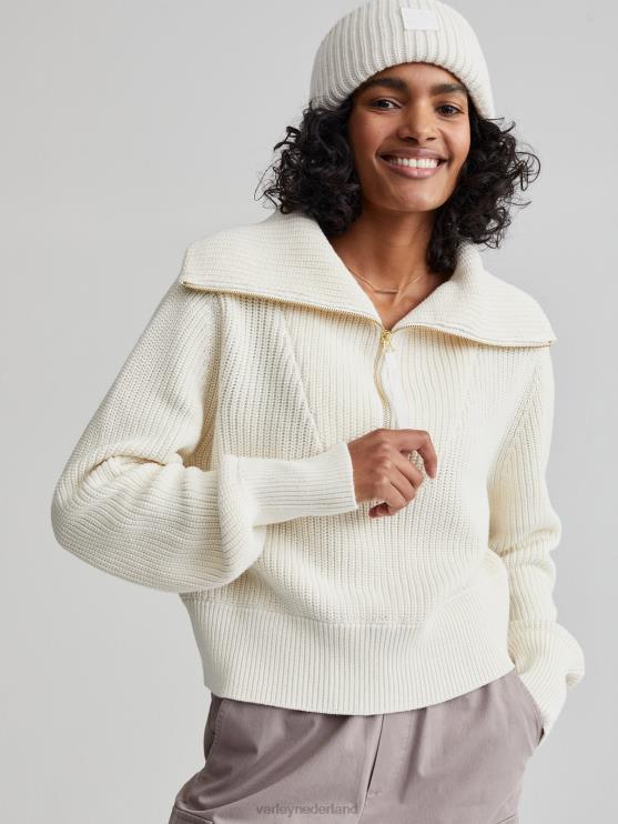 BD04L218 zilverreiger mentone gebreide pullover met halve rits vrouwen Varley kleding