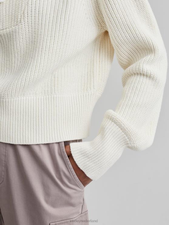 BD04L218 zilverreiger mentone gebreide pullover met halve rits vrouwen Varley kleding