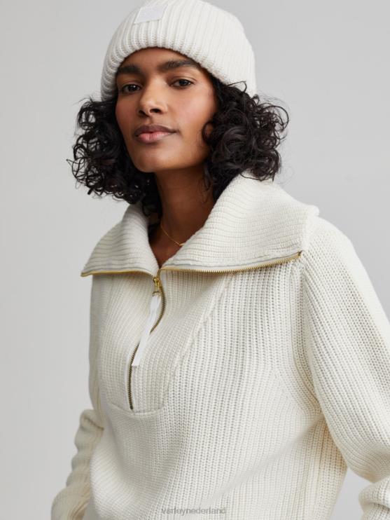 BD04L218 zilverreiger mentone gebreide pullover met halve rits vrouwen Varley kleding