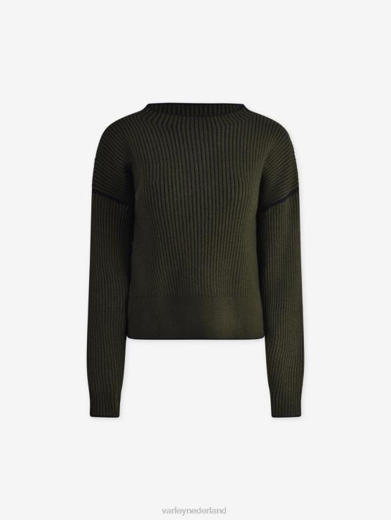 BD04L231 donker olijfgroen/donkergroen subsidie ​​breien vrouwen Varley kleding