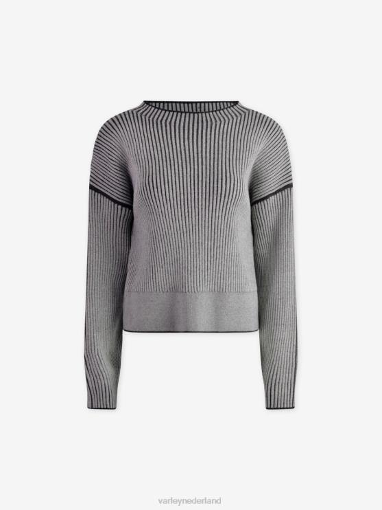 BD04L232 middengrijs/lichtgrijs subsidie ​​breien vrouwen Varley kleding