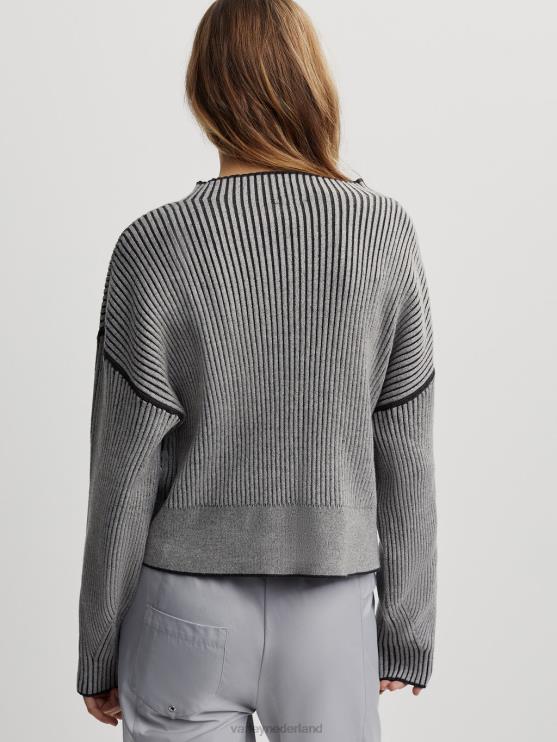 BD04L232 middengrijs/lichtgrijs subsidie ​​breien vrouwen Varley kleding
