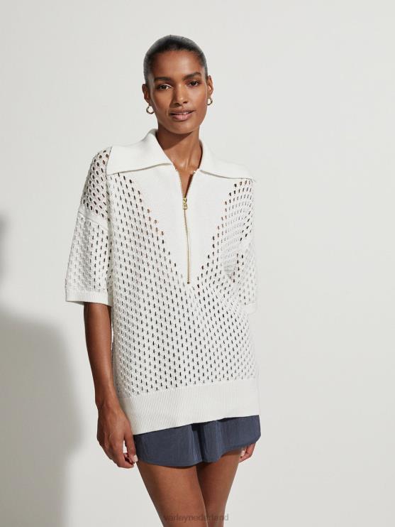BD04L69 Sneeuwwitje teegan boxy gebreide polo vrouwen Varley kleding