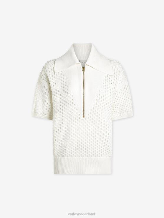 BD04L69 Sneeuwwitje teegan boxy gebreide polo vrouwen Varley kleding
