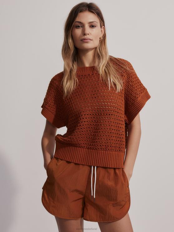 BD04L6 diepe abrikoos julianna gebreid vrouwen Varley kleding