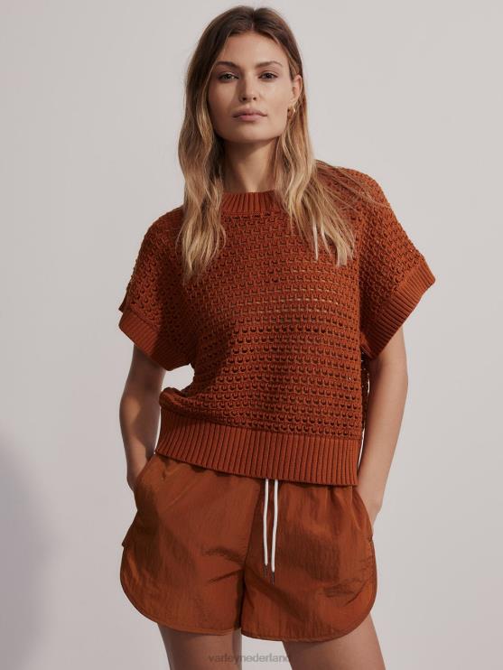 BD04L6 diepe abrikoos julianna gebreid vrouwen Varley kleding