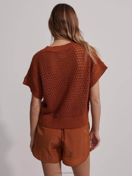 BD04L6 diepe abrikoos julianna gebreid vrouwen Varley kleding