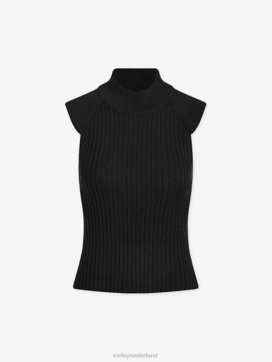 BD04L71 zwart Fowler getailleerde gebreide tanktop vrouwen Varley kleding