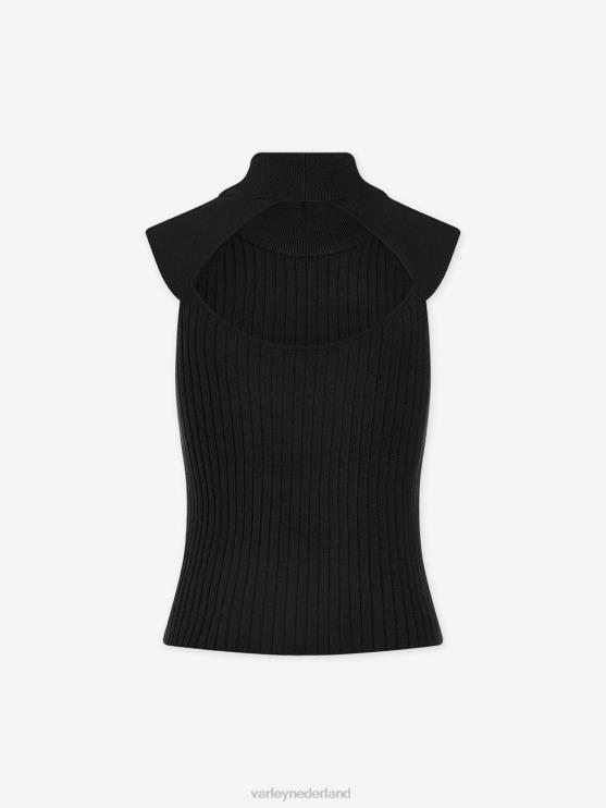 BD04L71 zwart Fowler getailleerde gebreide tanktop vrouwen Varley kleding