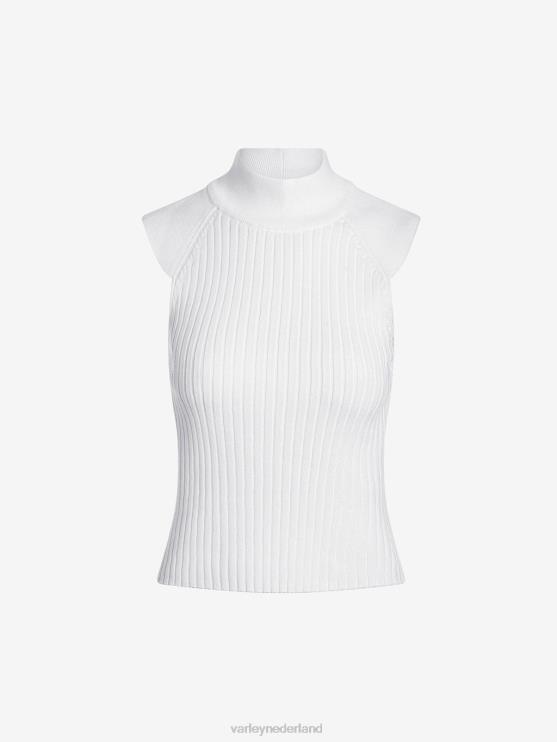 BD04L73 wit Fowler getailleerde gebreide tanktop vrouwen Varley kleding