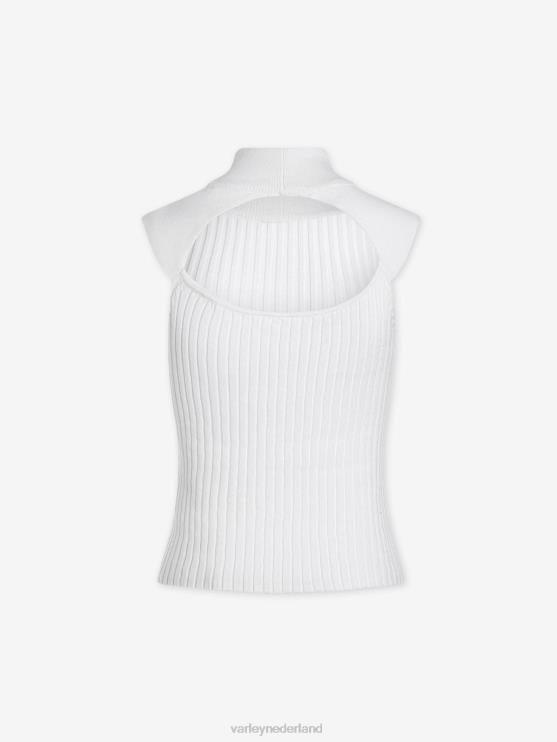 BD04L73 wit Fowler getailleerde gebreide tanktop vrouwen Varley kleding